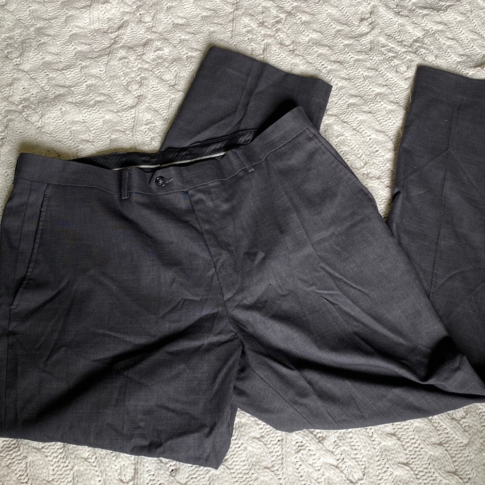 Apt. 9 Suit Dress Pants Grey Slim Fit  34/30 Men’s
